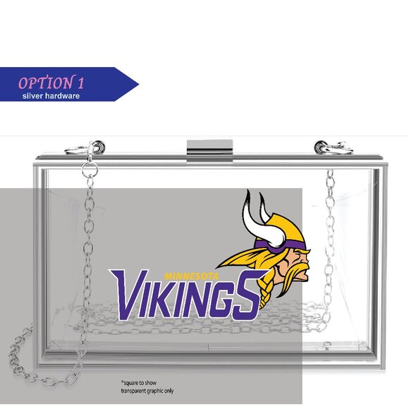 Minnesota Vikings clear acrylic clutch - Picture 1 of 2